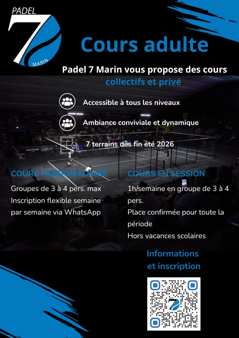 Affiche Cours Adulte — Cours collectifs